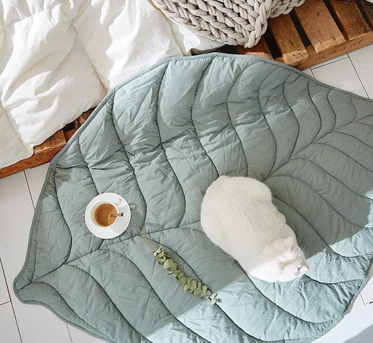 Leaf Quilt Cotton Floor Mat
