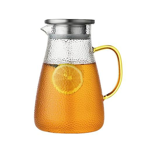 Hammered Glass Water Pitcher