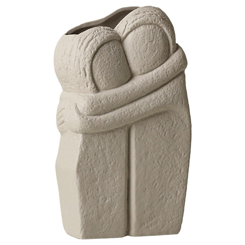 Ceramic Ivory Fancy-Abstract Shaped Vase Mother's Love