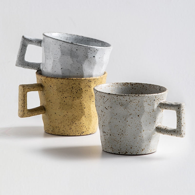 Hans Square Handle Ceramic Porcelain Mug