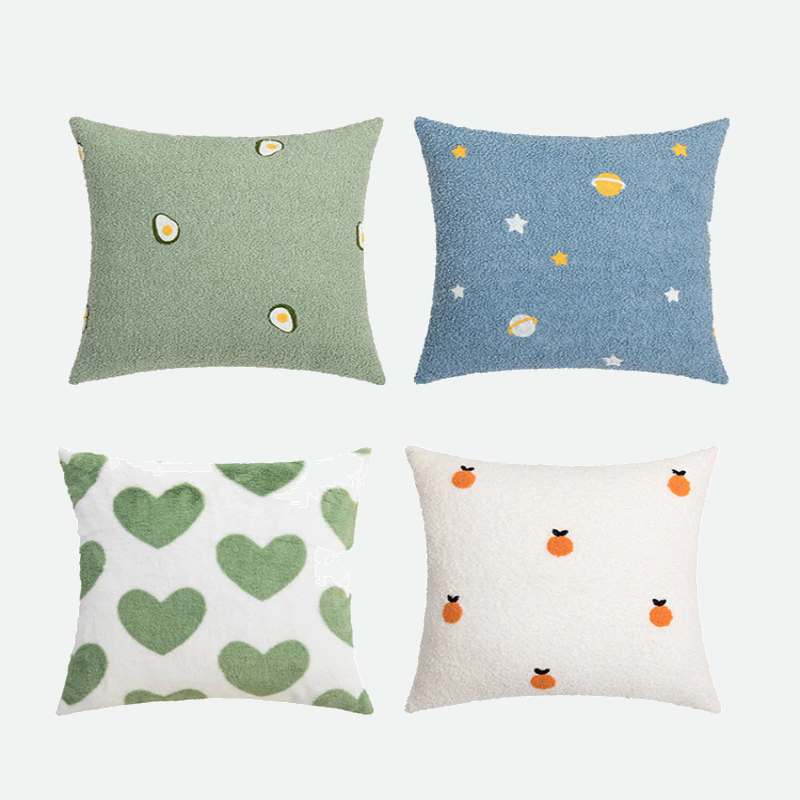 Cute Shapes Felt Pillow Covers