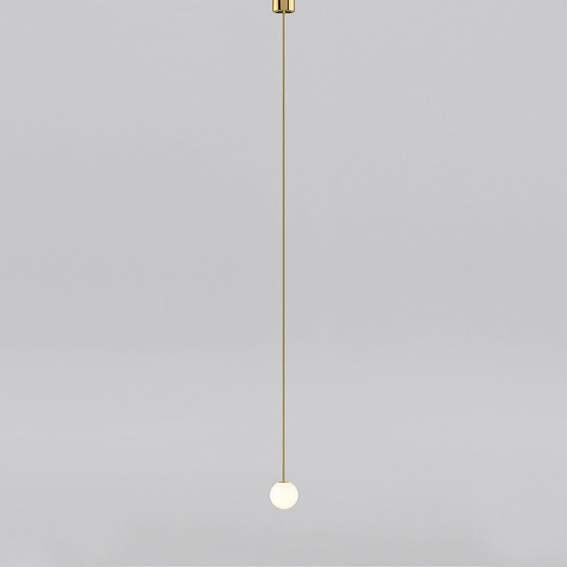 gold Single Globe Brass Pendant