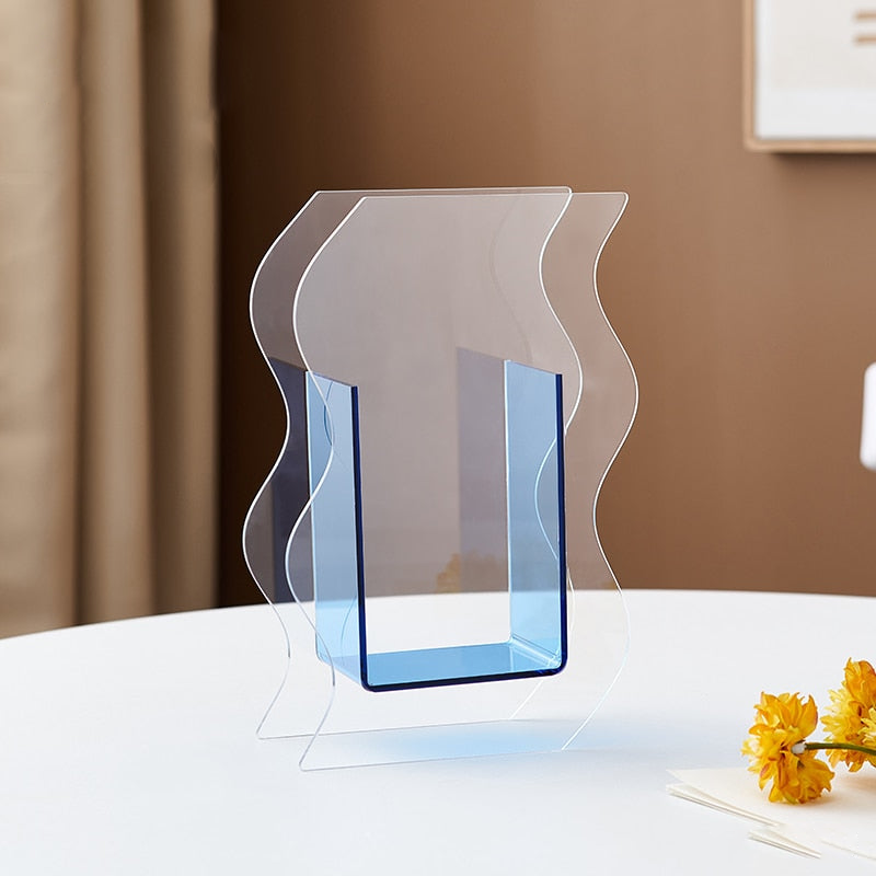 Acrylic Vase Decorative Accents Desktop Organizer