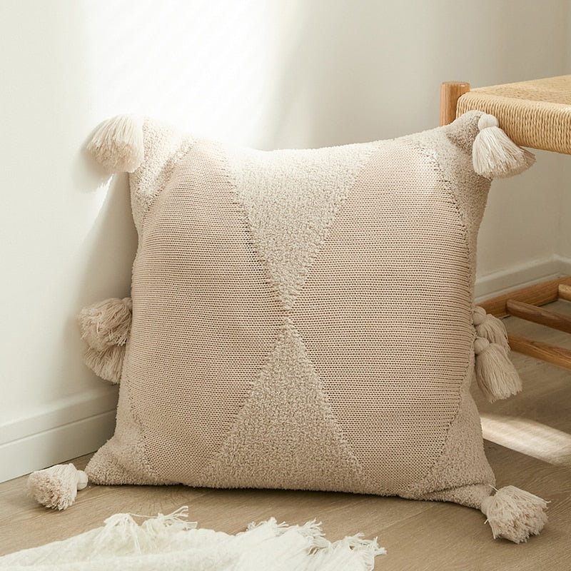 Soft Knitted Cushion Pillow Cover for Sofa Bed