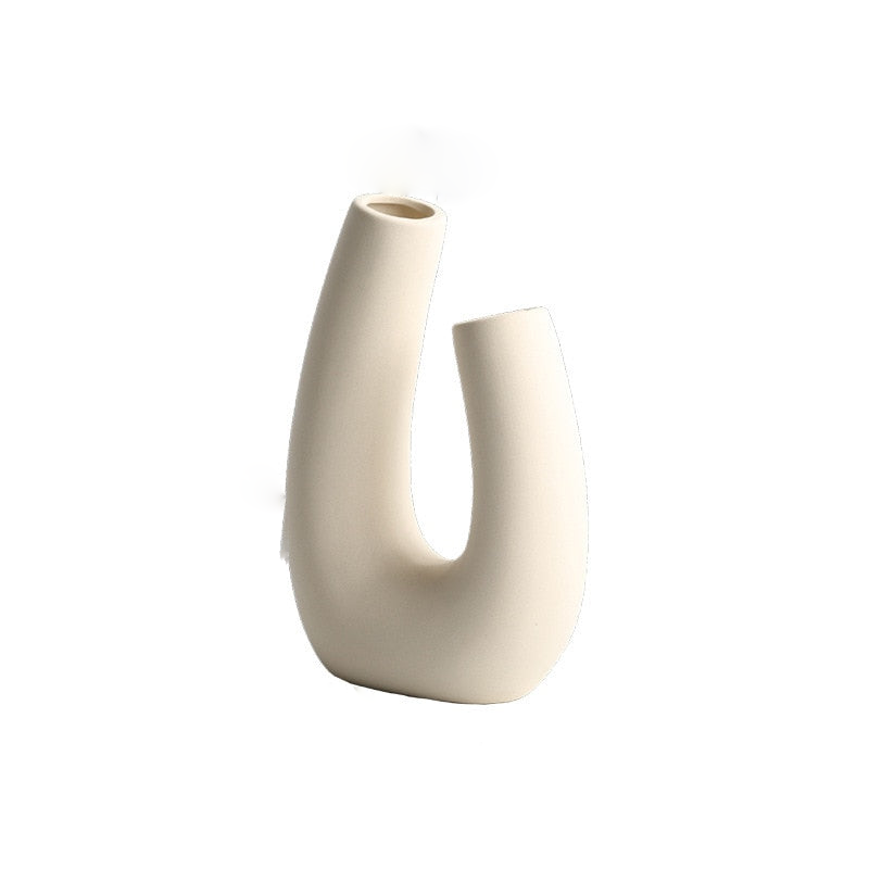 Off-White Architectural Shaped Ceramic Accents