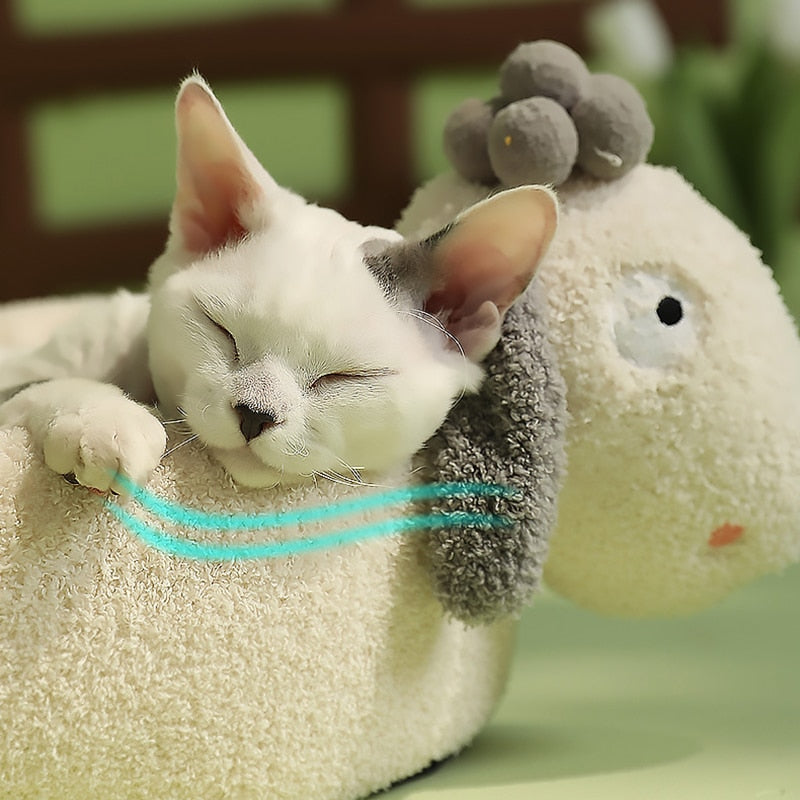 Soft Fabric Cat Beds Non-slip Round Nest