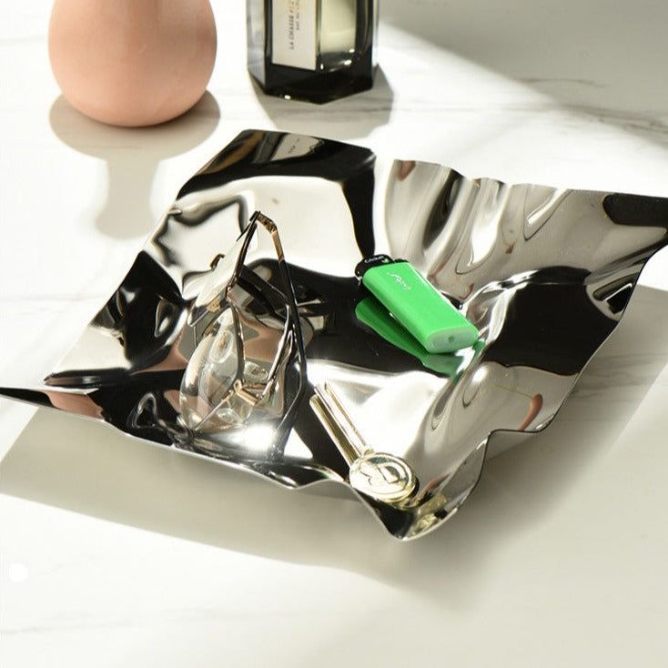 Decorative Accents Foil Wrap Stainless Steel Tray