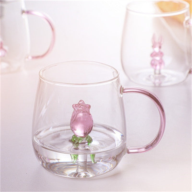 Farmland 3D Animal Glass Drinking Cups