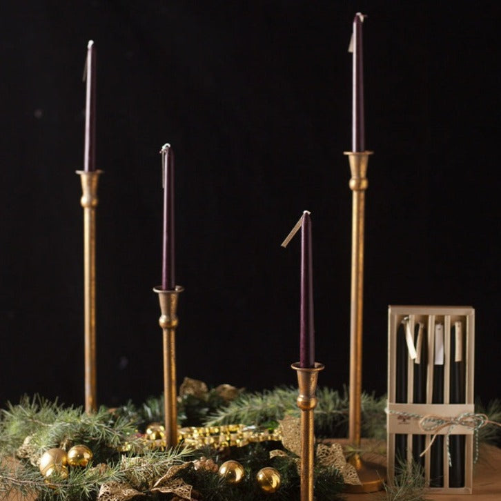 Holiday Wish Metallic Long Soy Wax Candles