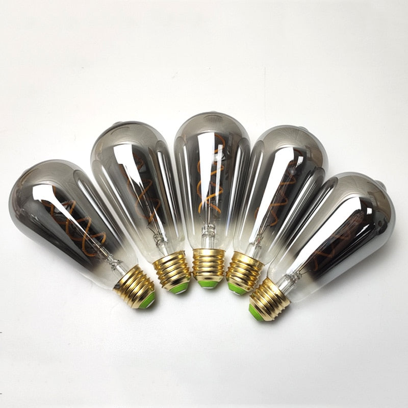 Smoke Led Spiral Filament Edison Bulb