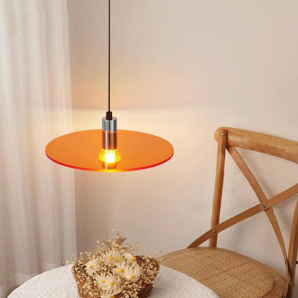 Horizon Glass & Chrome Translucent disk LED Pendant Light
