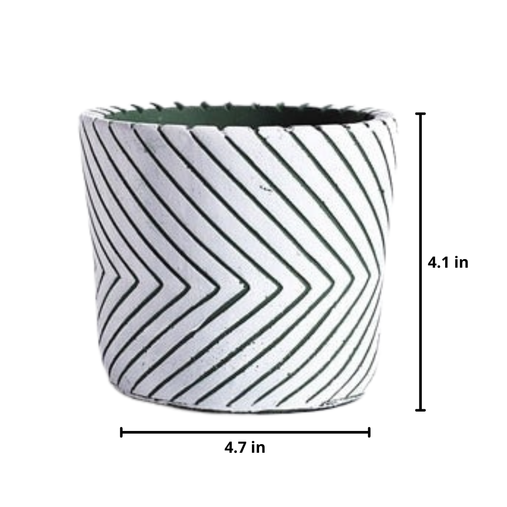 white and gray plant pot Imprint Painted Ceramic Planters – Letifly Lights & Decor