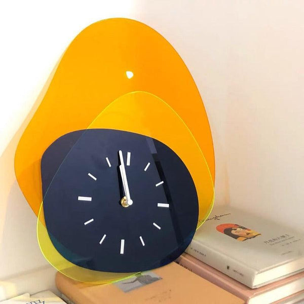 Wall Accents Irregular Clock Design in Creative Acrylic Home Decoration