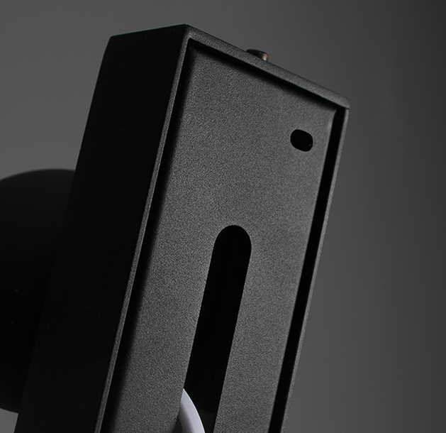 Vertical Rectangle Black Aluminum Wall Lamp