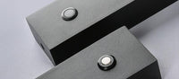 Vertical Rectangle Black Aluminum Wall Lamp