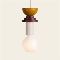 Jenga Colored Wood Blocks LED Pendant Light