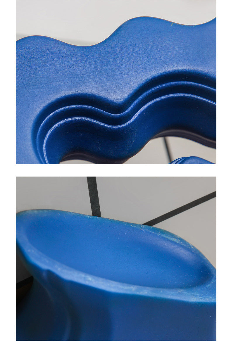 Klein Blue Wavy Vase