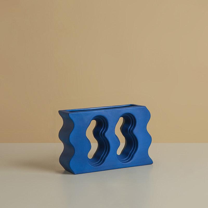 Klein Blue Wavy Vase