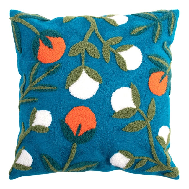 Square Colorful Floral Pillow