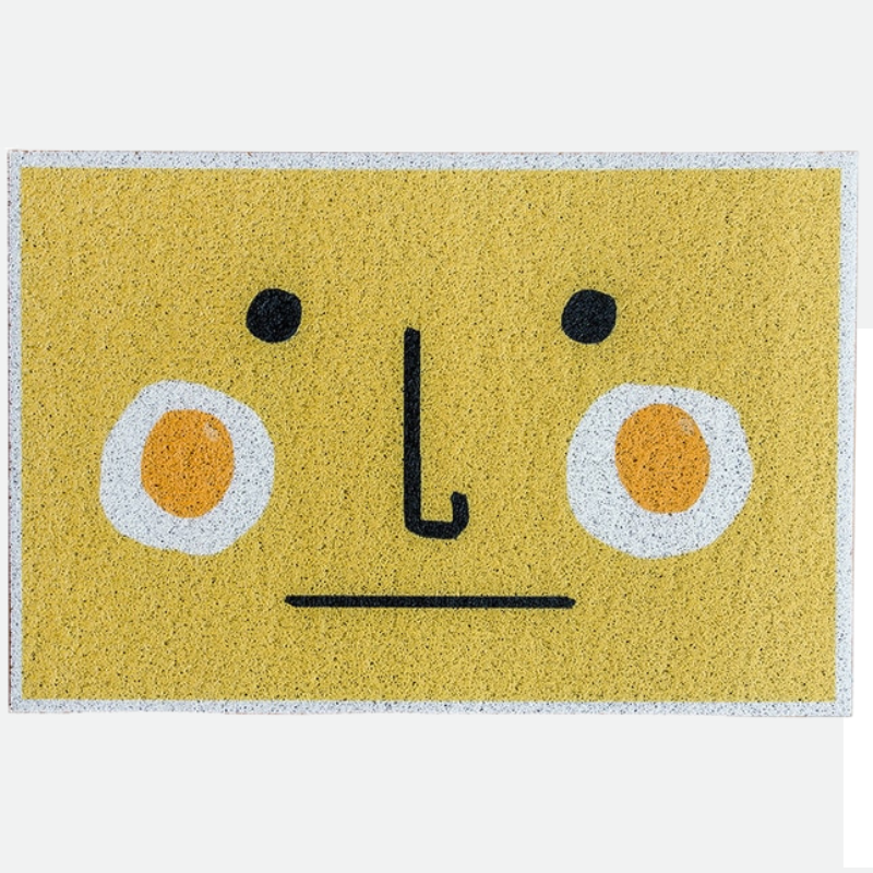rectangle pvc waterproof yellow doormat