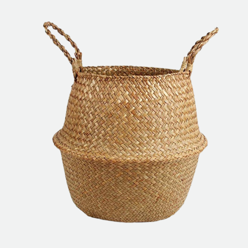 Wicker Bamboo Natural Brown Basket