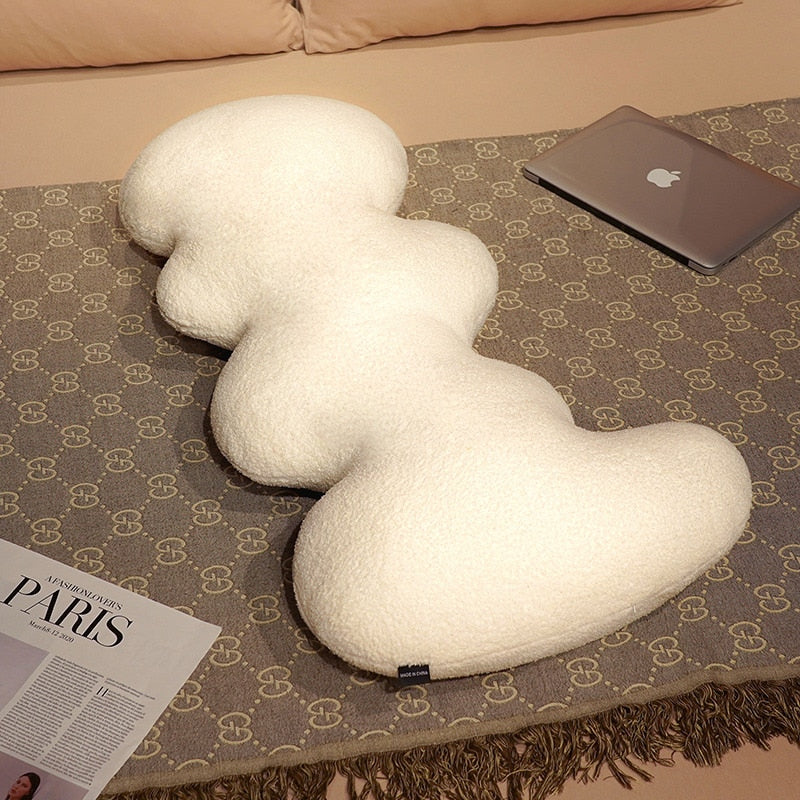 Plush Long Throw Pillow Stuffed Ripples  