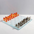 Luxury Glass Chess / Tic Tac Toe Board Set