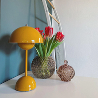 Mini Flowerpot Cordless Table Lamp Danish Designer Retro Battery Rechargeable Dining Table Lamp