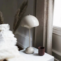 Mini Flowerpot Cordless Table Lamp Danish Designer Retro Battery Rechargeable Dining Table Lamp