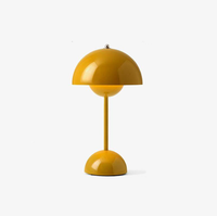 Mini Flowerpot Cordless Table Lamp Danish Designer Retro Battery Rechargeable Dining Table Lamp