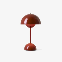 Mini Flowerpot Cordless Table Lamp Danish Designer Retro Battery Rechargeable Dining Table Lamp