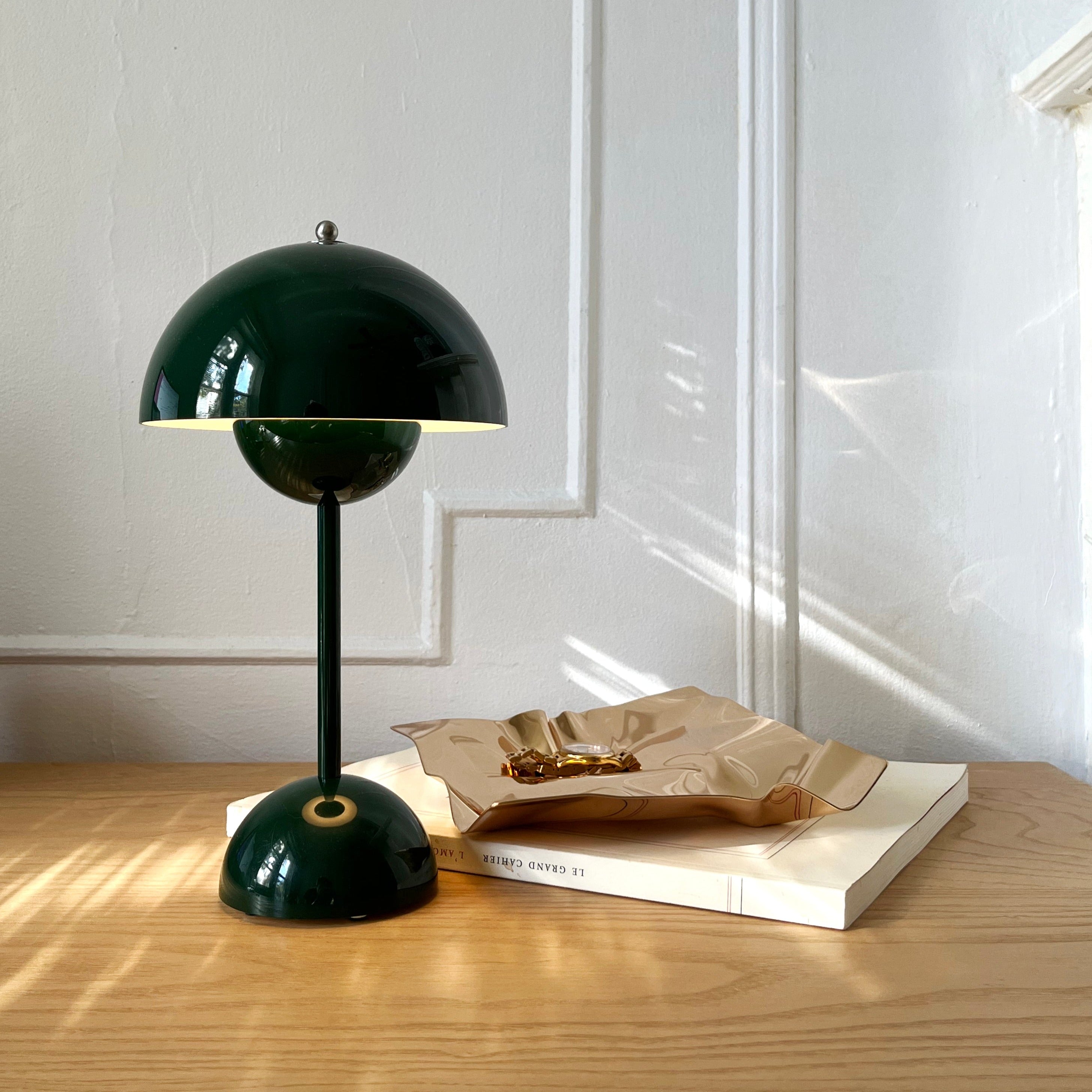 verner panton Mini Flowerpot Cordless Table Lamp Danish Designer Retro Battery Rechargeable Dining Table Lamp
