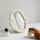 Decorative Wooden and Cream Mirror for Tabletop or Hangging Wall MIrror