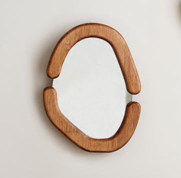 Decorative Wooden and Cream Mirror for Tabletop or Hangging Wall MIrror