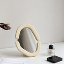Decorative Wooden and Cream Mirror for Tabletop or Hangging Wall MIrror