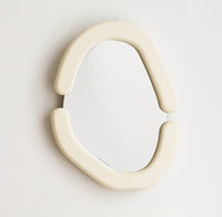 Decorative Wooden and Cream Mirror for Tabletop or Hangging Wall MIrror