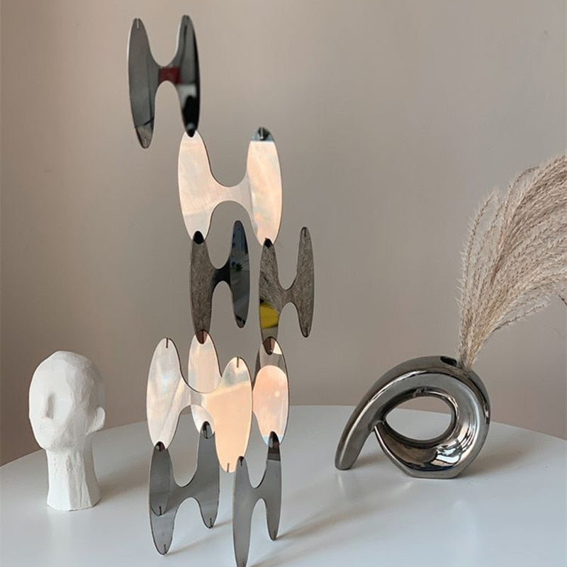 Acrylic Mirror Geometric Ornaments
