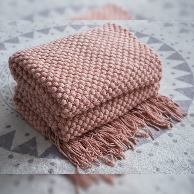 Modern Knit Throw Blanket