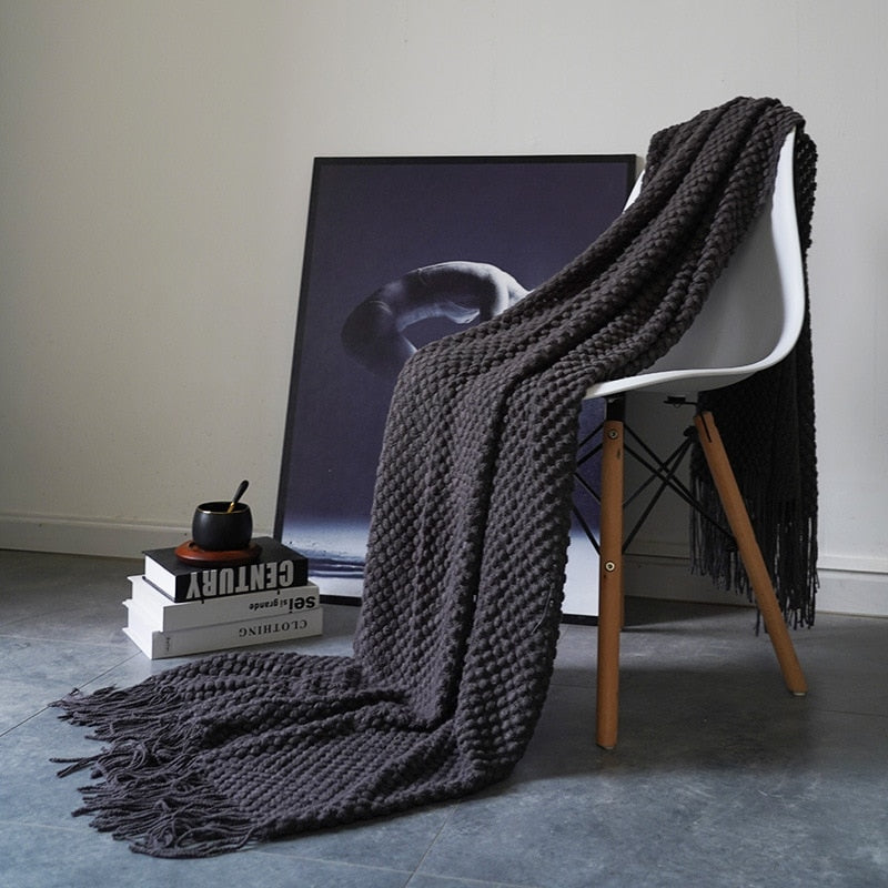 Modern Knit Throw Blanket