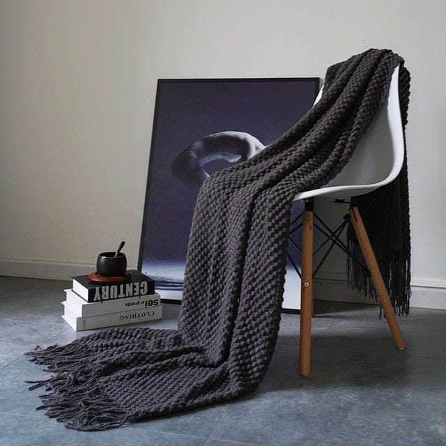 Modern Knit Throw Blanket