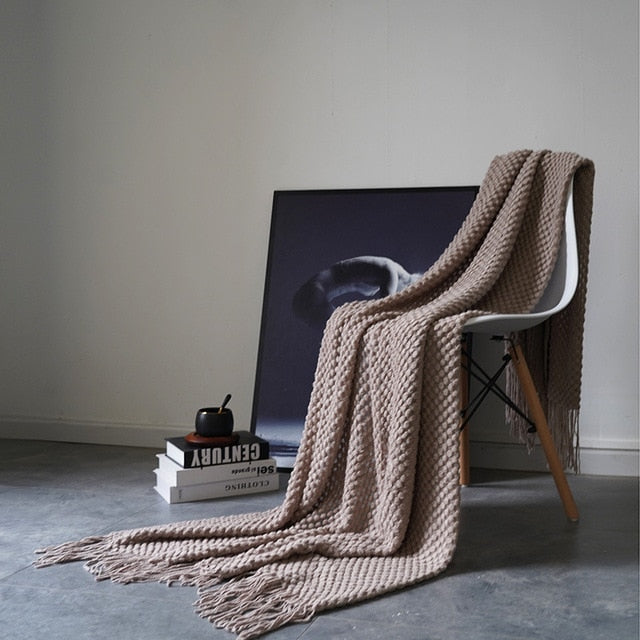 Modern Knit Throw Blanket