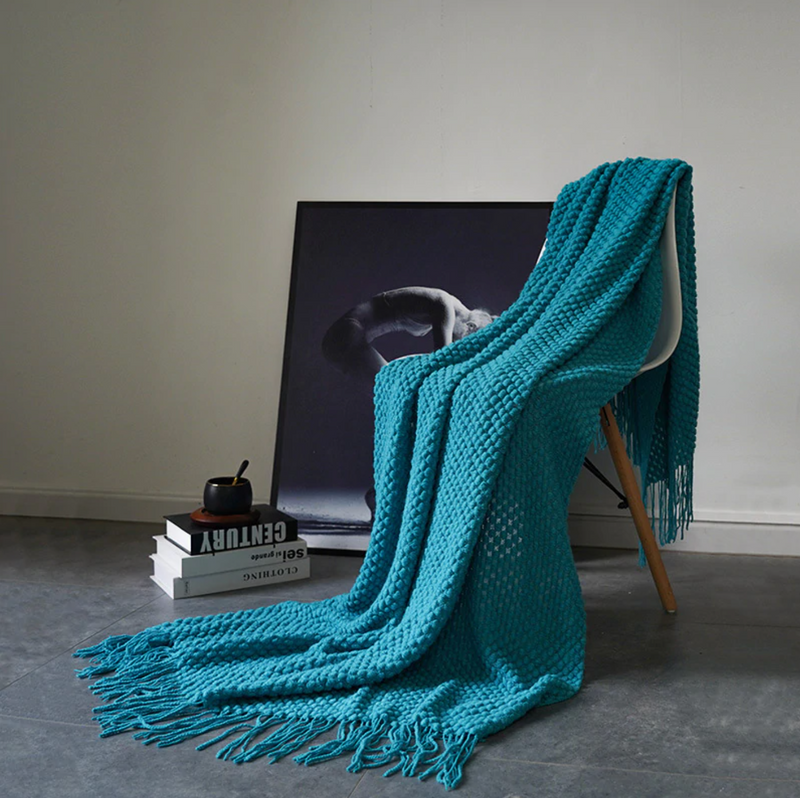 Modern Knit Throw Blanket
