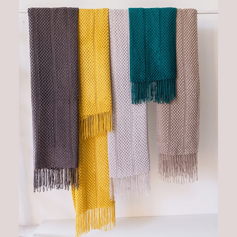 Modern Knit Throw Blanket