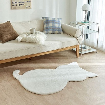 Cat Rug Shape Thicken Bath Carpet Plush Floor For Home Decoration