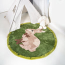 Round plush rug panda bunny fluffy cozy durable bedroom floor mat home décor