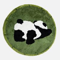 Round plush rug panda bunny fluffy cozy durable bedroom floor mat home décor