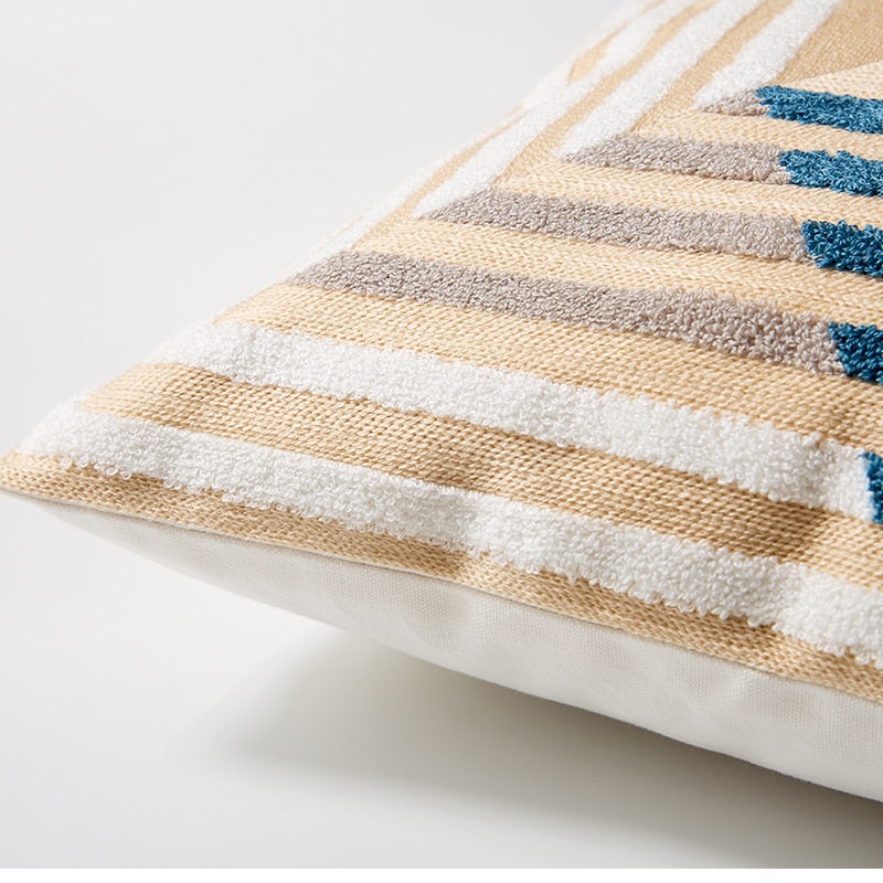 Square Colorful Geometric Pillow