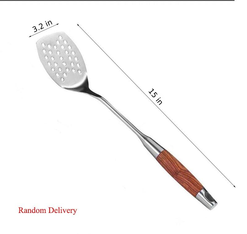 stainless steel with wooden handle kitchenware set