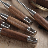 stainless steel with wooden handle kitchenware set