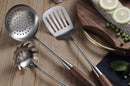 stainless steel with wooden handle kitchenware set